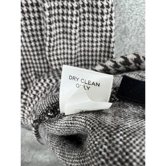 Banana Republic Brown Houndstooth Sheath Dress V-Neck Stretch Cap Sleeve Size M - Picture 8 of 8